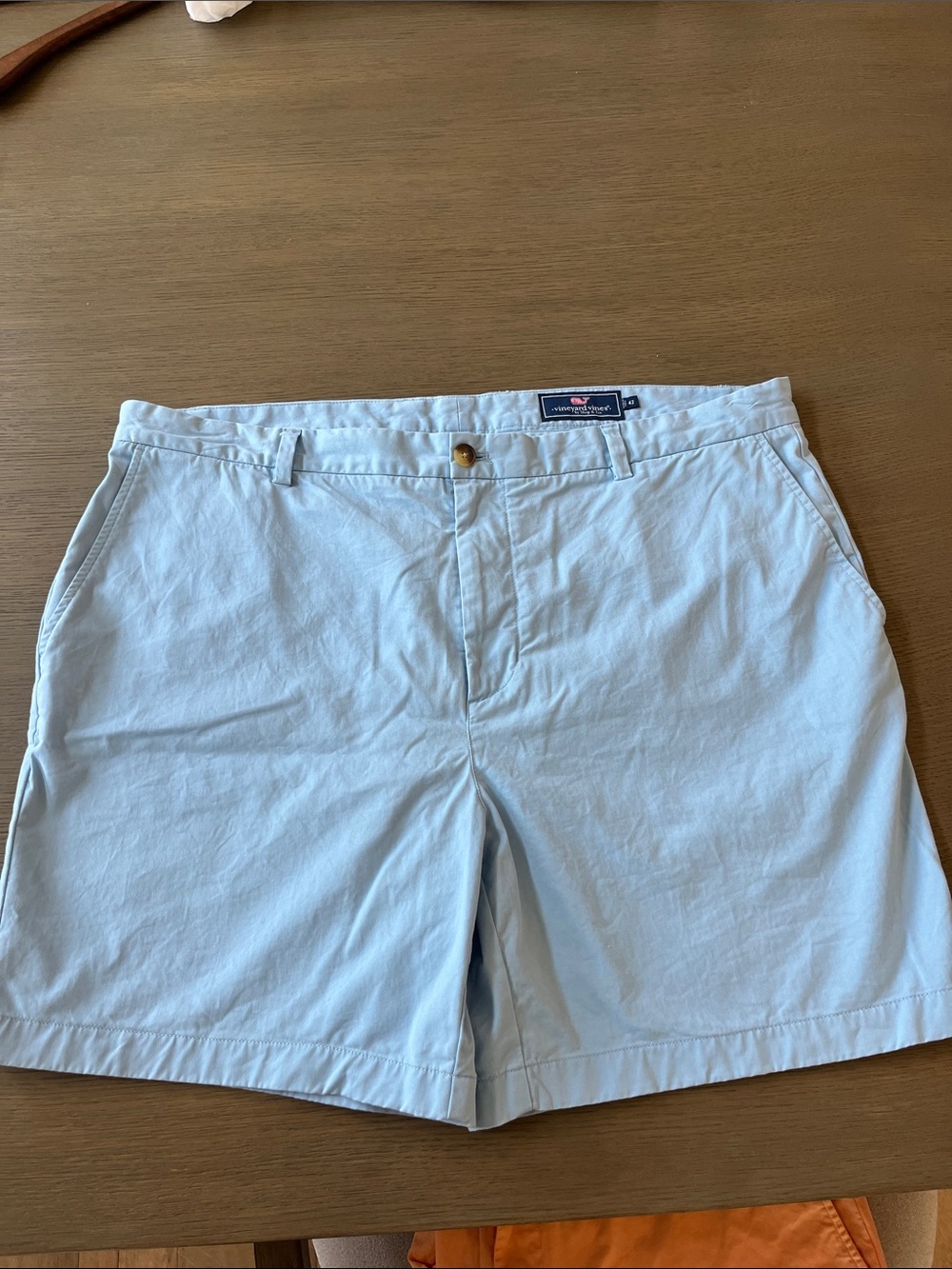 Vineyard Vines Men’s Pale Blue Flat Front Chino Shorts